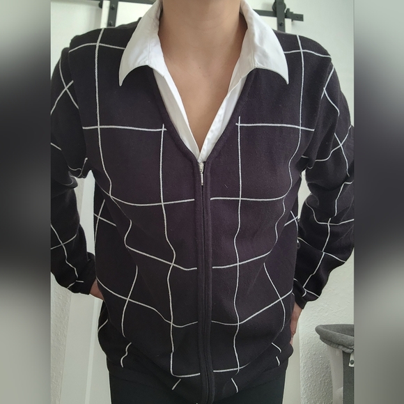 Vintage Allison Daley Plaid Sweater - Picture 3 of 6